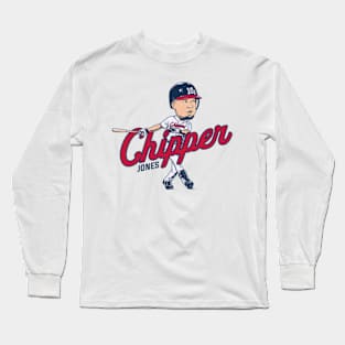 Chipper Jones Caricature Long Sleeve T-Shirt